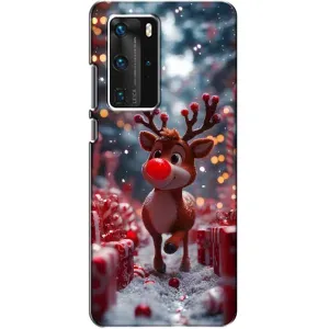 Яскравий чохол для Huawei P40 Pro з Зимові Оленята (Олень серед подарунків)