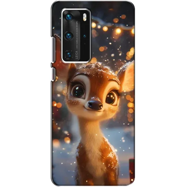 Чехол с принтом «Олененок среди гирлянд» для Huawei P40 Pro