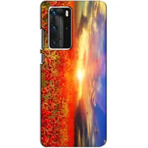 Чохол з картинкою (Стильні) Хуавей П40 Про - (AlphaPrint) (Поле тюльпанів)