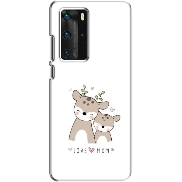 Чехол с принтом «Оленята мама и малыш» для Huawei P40 Pro