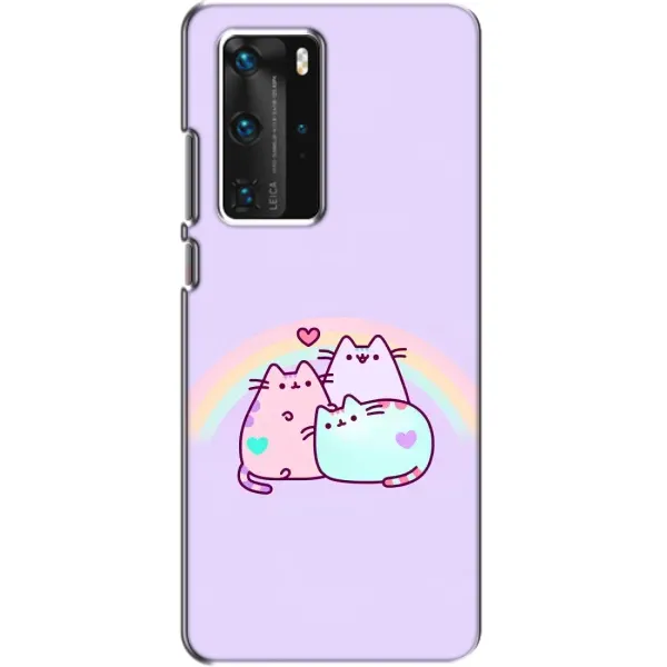 Чехол с принтом «Радужные котики» для Huawei P40 Pro