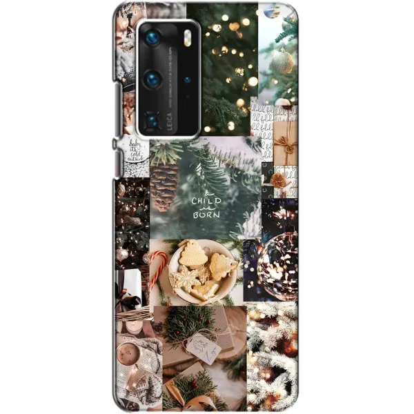 Чехол с принтом «Рождественский коллаж» для Huawei P40 Pro Чехол с принтом «Рождественский коллаж» для Huawei P40 Pro