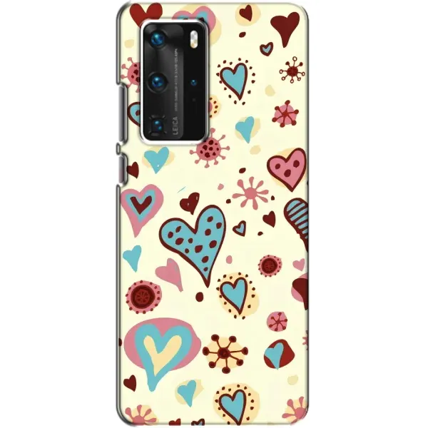 Чехол с принтом «Сердечки» для Huawei P40 Pro