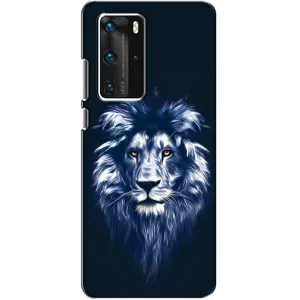 Чохол з картинкою ЛЕВ для Huawei P40 Pro (VPrint) (Синій Лев)
