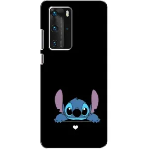 Чохол з принтом Стіч на Huawei P40 Pro (Стіч на чорному)