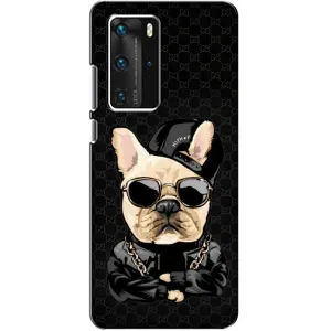 Чехлы с крутыми принтами для Huawei P40 Pro - (PREMIUMPrint) (Стильная собака)