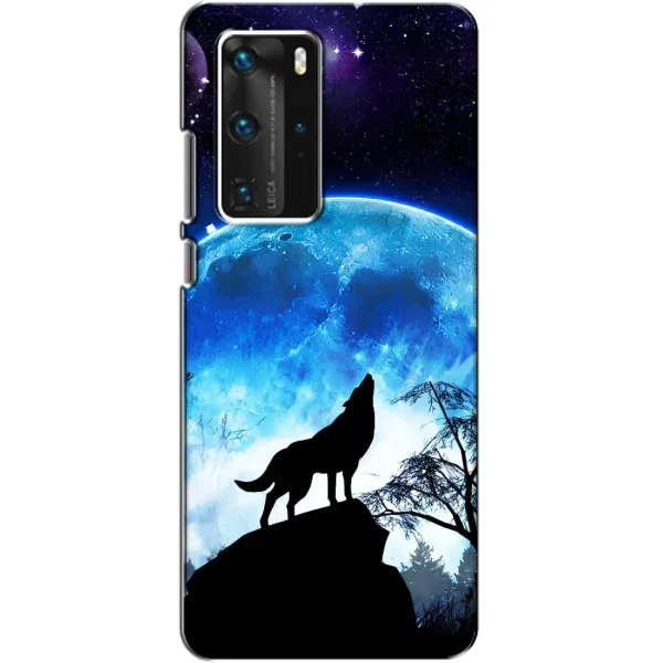Чохол з принтом «Вовк на місяць» для Huawei P40 Pro Чохол з принтом «Вовк на місяць» для Huawei P40 Pro