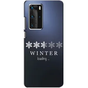 Зимние Чехлы для Хуавей П40 Про - прозрачный фон (Winter loading)