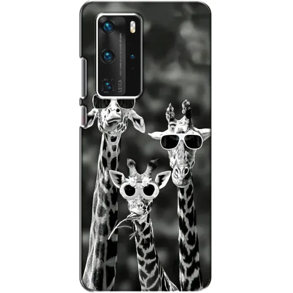 Чехол с принтом «Жирафы в очках» для Huawei P40 Pro