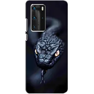 Чохол з картинкою 'Хижаки' для Huawei P40 Pro (Чорна змія)