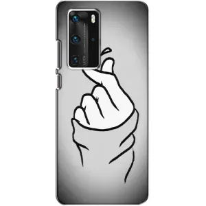 Чохол з принтом для Huawei P40 Pro (AlphaPrint - Знак сердечка) (Значок Love)