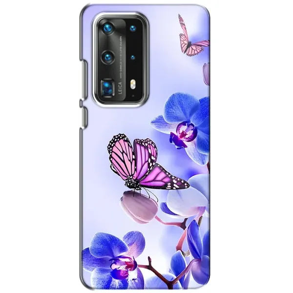 Чехол с принтом «Бабочка на цветочке» для Huawei P40