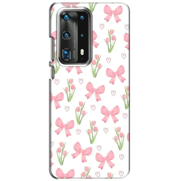 Чехол с принтом «Банты и цветы» для Huawei P40