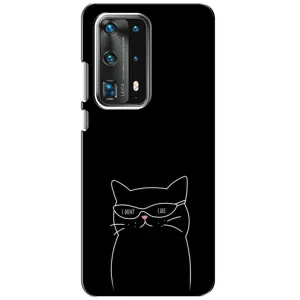 Чехол с рисунком кот на Huawei P40 (Равнодушный кот)