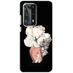 Чехлы (ART) Цветы на Huawei P40 (VPrint) (Білі квіти)