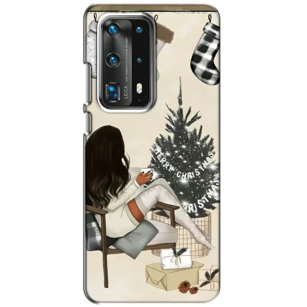 Чехол с принтом «Девушка с елкой» для Huawei P40