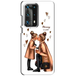 Чехол с печатью для Huawei P40 - (Мама с ребенком) (AlphaPrint) (Дочка и мама)