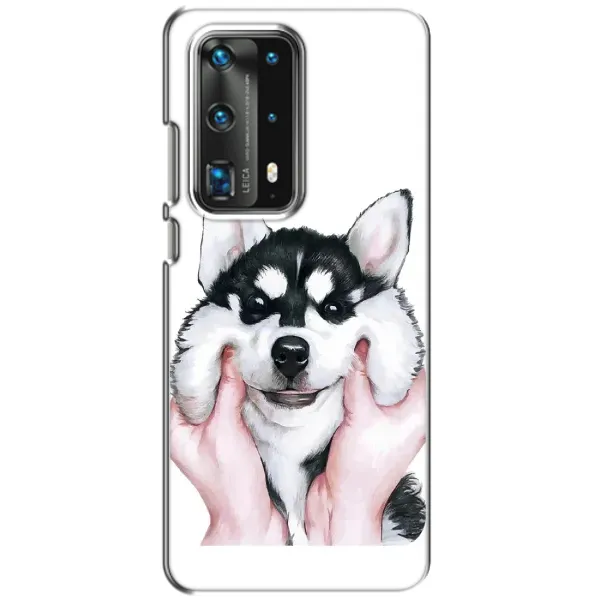 Чехол с принтом «Довольный Хаски» для Huawei P40 Чехол с принтом «Довольный Хаски» для Huawei P40