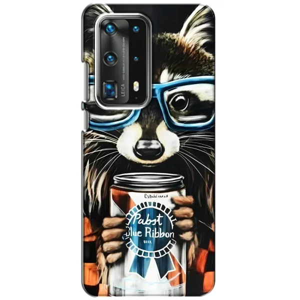 Чохол з принтом «Єнот з банкою» для Huawei P40