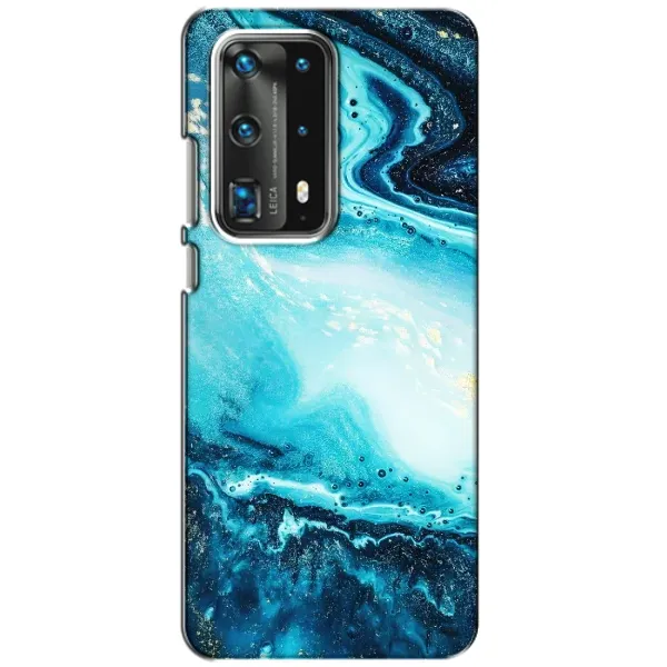 Чехол с принтом «Голубой мрамор» для Huawei P40