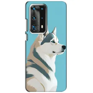Чехол с Хаски для Huawei P40 - (AlphaPrint) (Хаски арт)