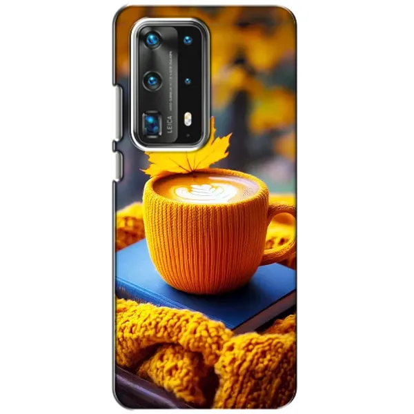 Чехол с принтом «Кофе на желтом пледе» для Huawei P40