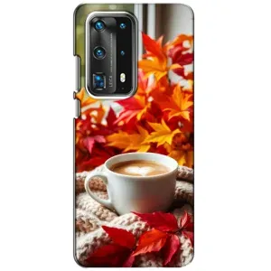 Чехол с уникальным дизайном «Осень с кофе» для Huawei P40