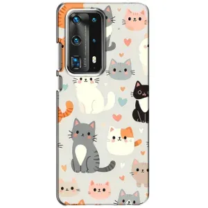 Чехол с рисунком кот на Huawei P40 (Коллаж котов)