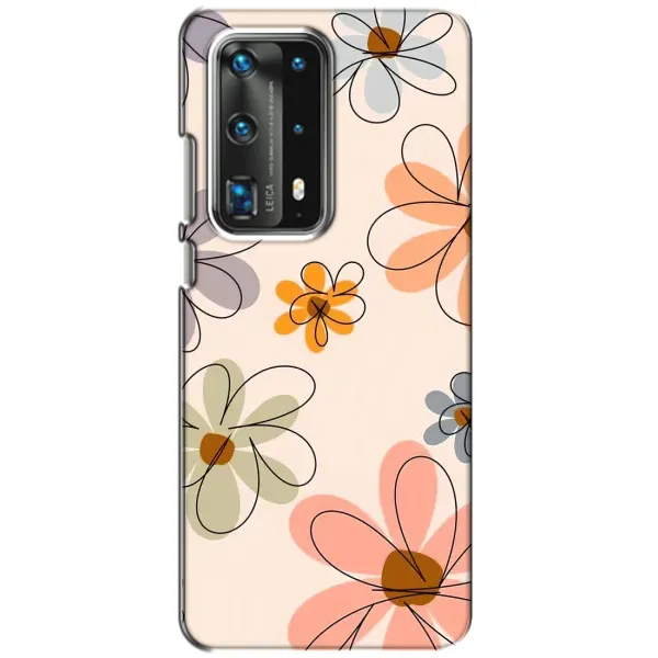 Чохол з принтом «Кольорові квіти» для Huawei P40