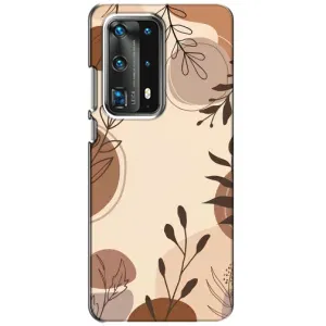 Чохол з принтом «Коричневі квіти» для Huawei P40