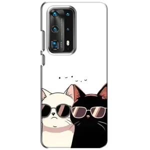 Чехол с рисунком кот на Huawei P40 (Коты в очках)