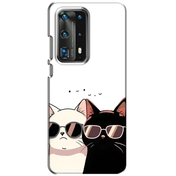 Чехол с принтом «Коты в очках» для Huawei P40