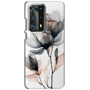 Чохол з принтом «Квіти на білому» для Huawei P40