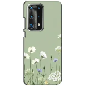 Чохол з принтом «Квіти на зеленому» для Huawei P40