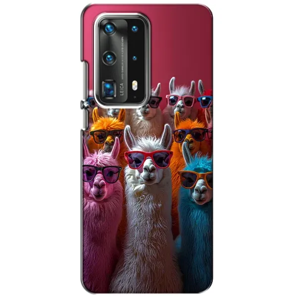 Чохол з принтом «Лами в окулярах» для Huawei P40 Чохол з принтом «Лами в окулярах» для Huawei P40
