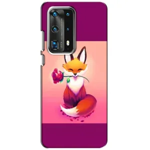 Чехлы с картинкой Лисички для Huawei P40 (VPrint) (Лисичка с розочкой)