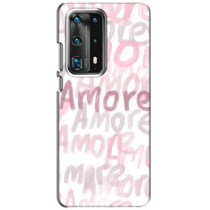 Чохол з розовим принтом для Huawei P40 (Аморе любов)