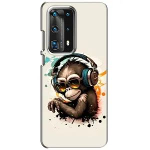 Чехол с Обезьянами Huawei P40 - (AlphaPrint) (Макака в наушниках)