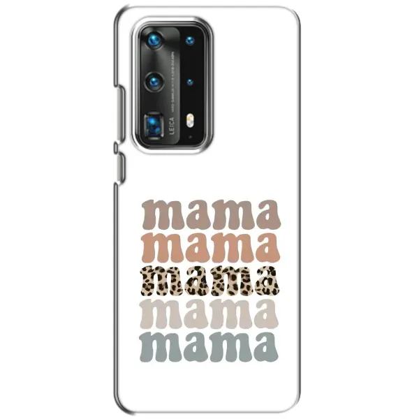 Чохол з принтом «Текстовий колаж мама» для Huawei P40