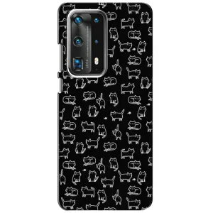 Чехол с принтом для Huawei P40 (AlphaPrint) Модные коты (Меленькие котики)