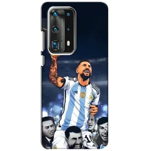Чехлы для Huawei P40 (Leo чемпион) (AlphaPrint) (Месси с кубком)