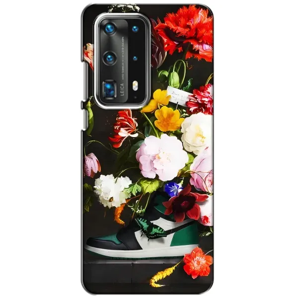 Чохол з принтом «Nike цветы» для Huawei P40