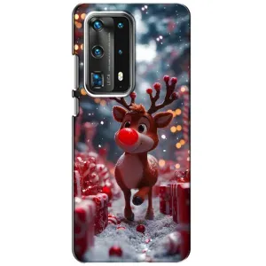 Яркий чехол для Huawei P40 с Зимними Оленятами (Олень среди подарков)