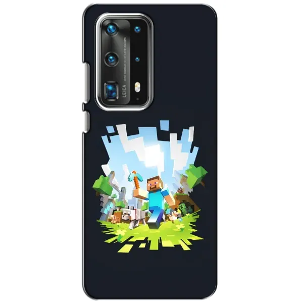 Чохол з принтом «персонажі Minecraft» для Huawei P40 Чохол з принтом «персонажі Minecraft» для Huawei P40