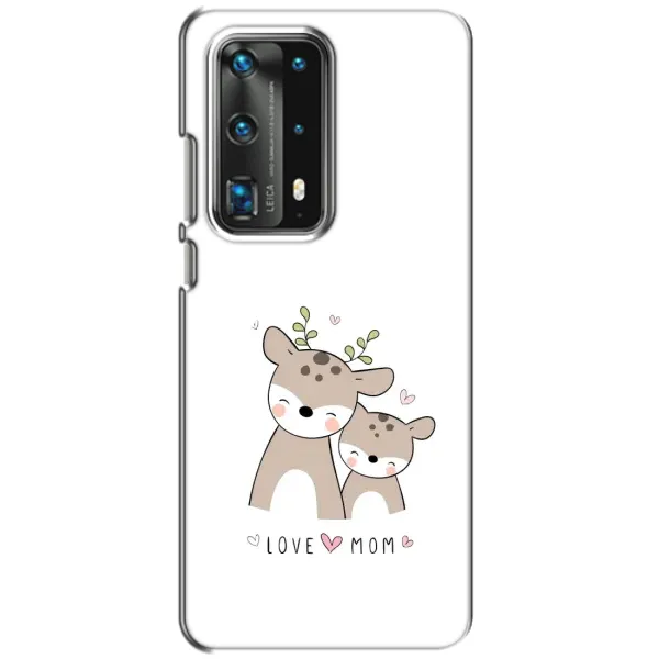 Чохол з принтом «Оленята мама і малюк» для Huawei P40