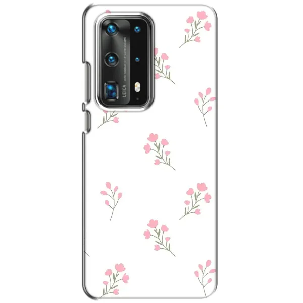 Чохол з принтом «Рожеві квіти» для Huawei P40