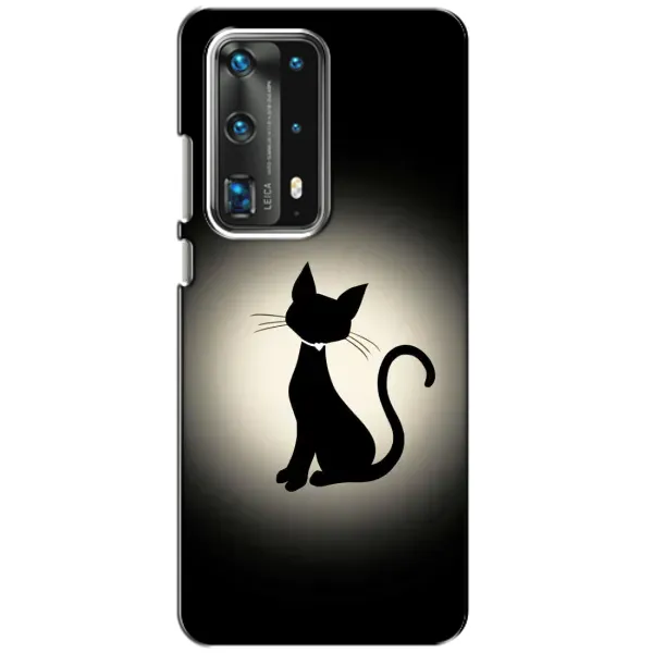 Чехол с принтом «Силуэт котика» для Huawei P40