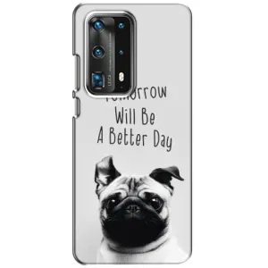 Чехлы с собаками для Huawei P40 (VPrint) (Смешной Мопс)
