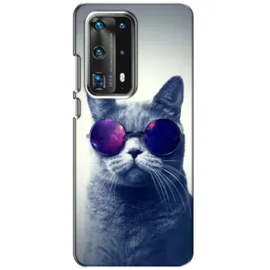 Чехол с принтом для Huawei P40 (AlphaPrint) Модные коты (Стильный кот)