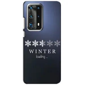 Зимние Чехлы для Хуавей П40 - прозрачный фон (Winter loading)